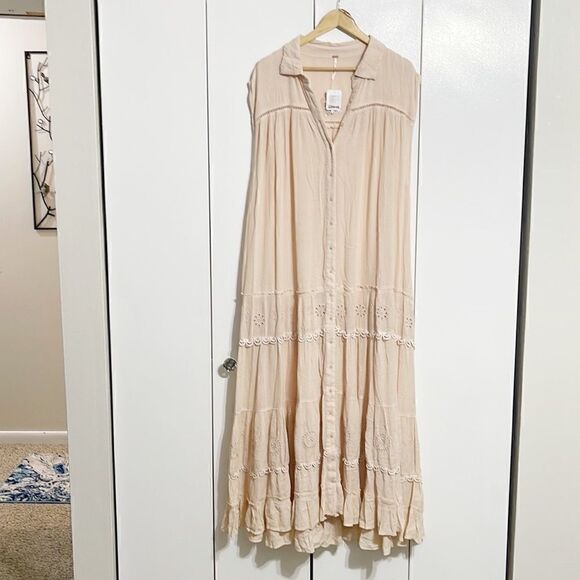 Free People Pretty Cozy Maxi Dress Size L - Picture 6 of 7